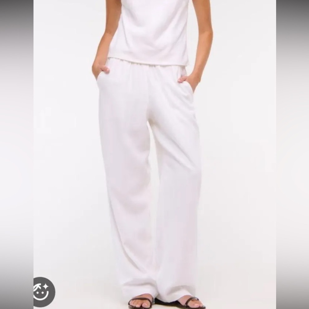 Abercrombie & Fitch Linen Blend Pull On Pants